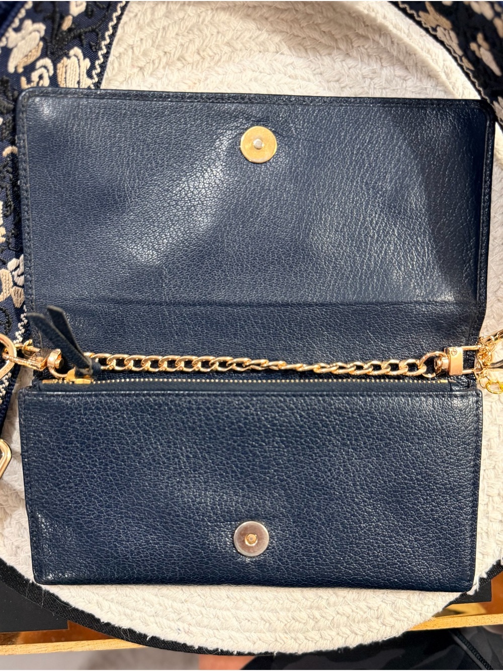 Balenciaga Le City Wallet on Chain Crossbody Blue w/ Strap & Charm - Picture 15 of 17
